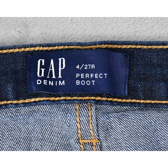 GAP Jeans Womens 4/27R (28x31) Perfect Boot Blue Denim - Picture 2 of 9
